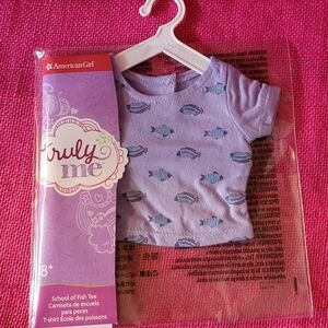 American Girl Truly Me School of Fish Tee - Purple 18" Doll Size